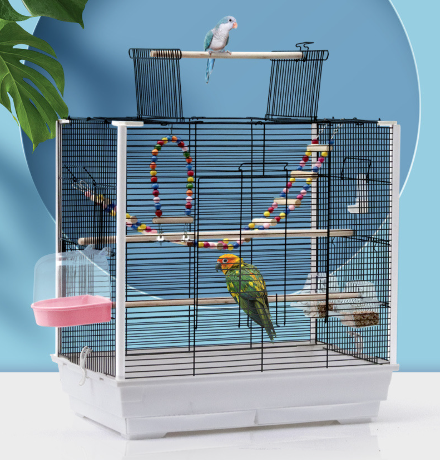 Manufacturers metal breeding iron stainless steel small portable parrot lovebird cockatiels cage birds with drawer